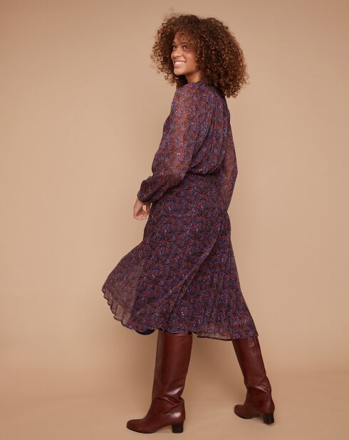 Robe chemise Dafney imprimée multicolore/violet