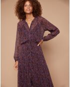 Robe chemise Dafney imprimée multicolore/violet
