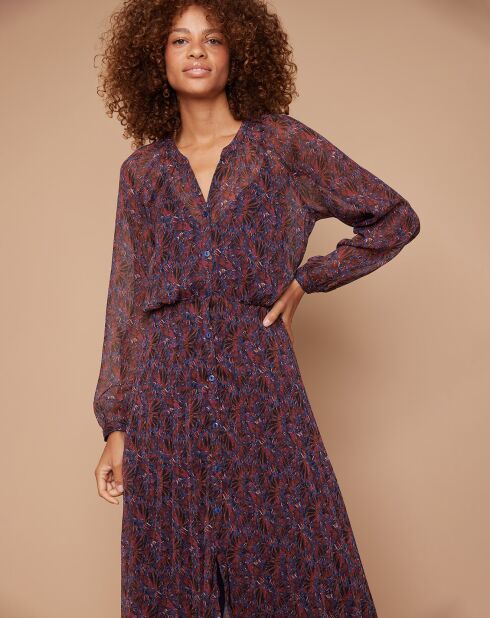 Robe chemise Dafney imprimée multicolore/violet