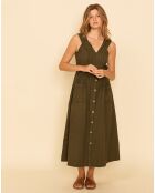 Robe en Lin mélangé Fayette kaki