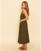 Robe en Lin mélangé Fayette kaki