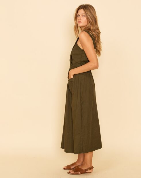 Robe en Lin mélangé Fayette kaki