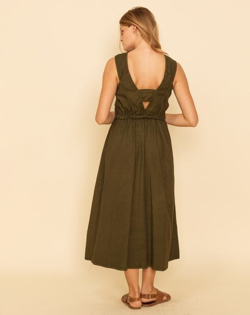 Robe en Lin mélangé Fayette kaki