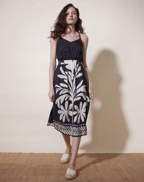 Robe en Lin mélangé Lumière  marine