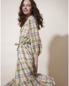 Robe Luz à carreaux beige