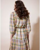 Robe Luz à carreaux beige