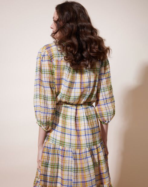 Robe Luz à carreaux beige