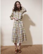 Robe Luz à carreaux beige