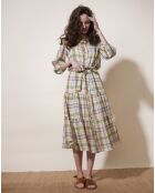 Robe Luz à carreaux beige
