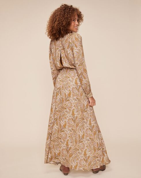 Robe Ninaris imprimée beige
