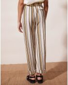 Pantalon Nomadic rayé beige/camel
