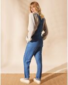 Salopette en Lyocell & Lin Nooks bleue