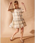 Robe Olivia Beige/Bleu