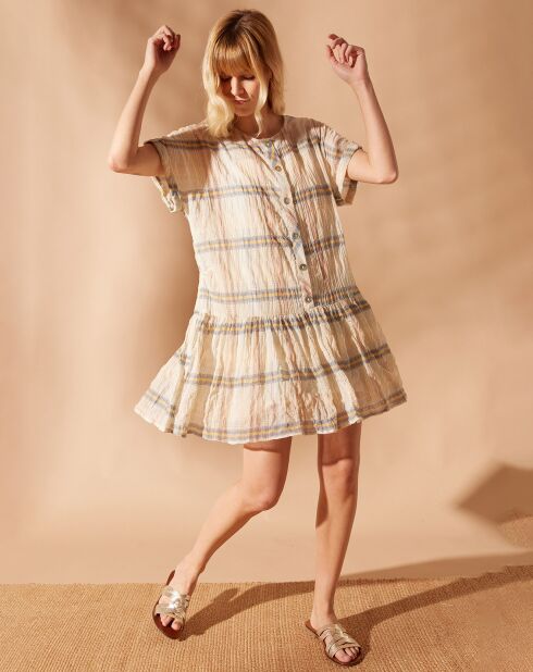 Robe Olivia Beige/Bleu