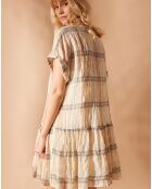 Robe Olivia Beige/Bleu