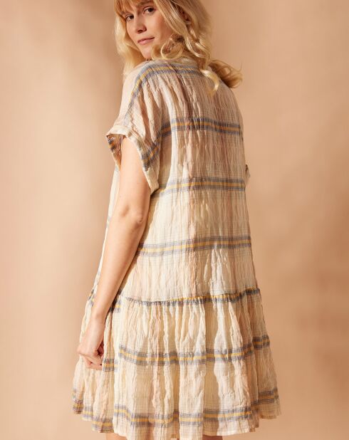 Robe Olivia Beige/Bleu