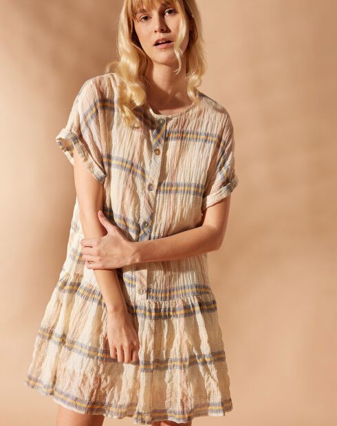 Robe Olivia Beige/Bleu
