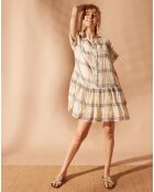 Robe Olivia Beige/Bleu