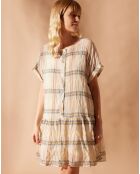 Robe Olivia Beige/Bleu