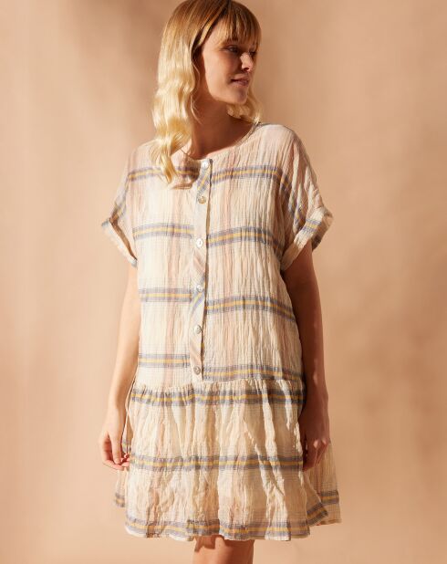 Robe Olivia Beige/Bleu