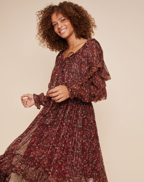 Robe Orchestra imprimée bordeaux