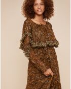 Robe Orchestra imprimée bronze