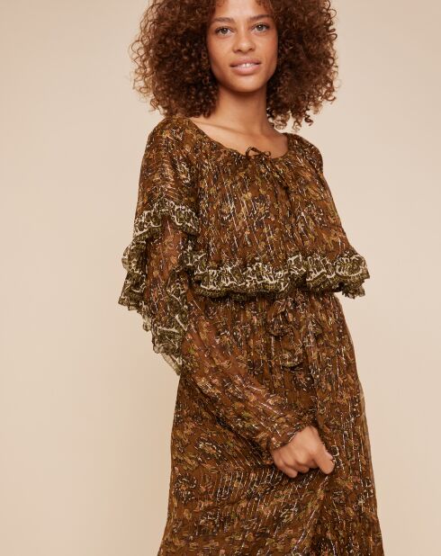 Robe Orchestra imprimée bronze
