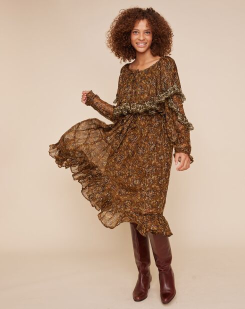 Robe Orchestra imprimée bronze