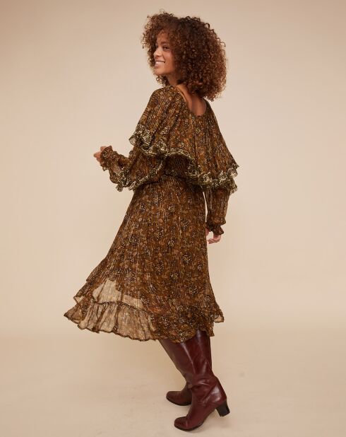 Robe Orchestra imprimée bronze