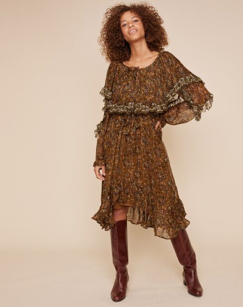 Robe Orchestra imprimée bronze