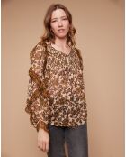 Blouse Ottis imprimée vanille