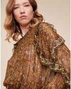 Blouse Ottis imprimée bronze