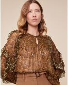 Blouse Ottis imprimée bronze