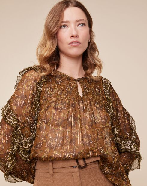 Blouse Ottis imprimée bronze