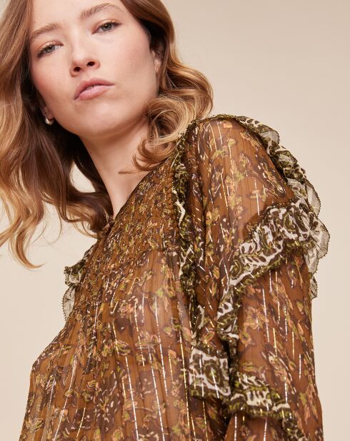 Blouse Ottis imprimée bronze