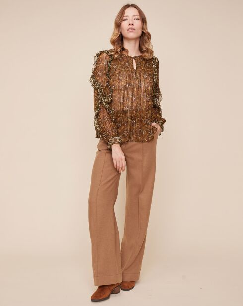 Blouse Ottis imprimée bronze