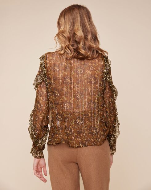 Blouse Ottis imprimée bronze