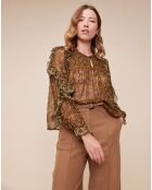 Blouse Ottis imprimée bronze