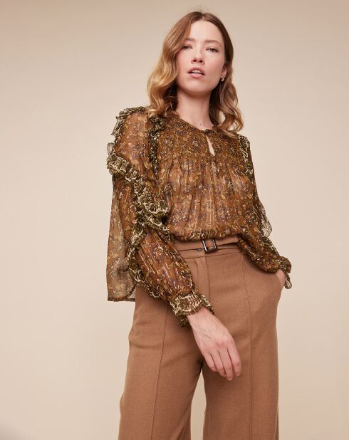 Blouse Ottis imprimée bronze
