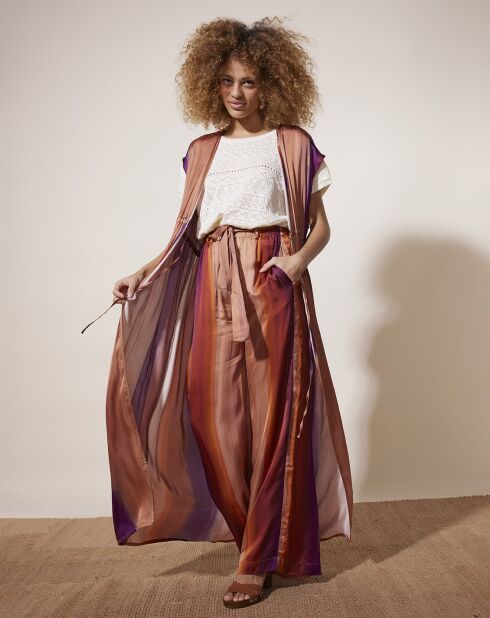 Gilet sans manches Pupille rayé multicolore
