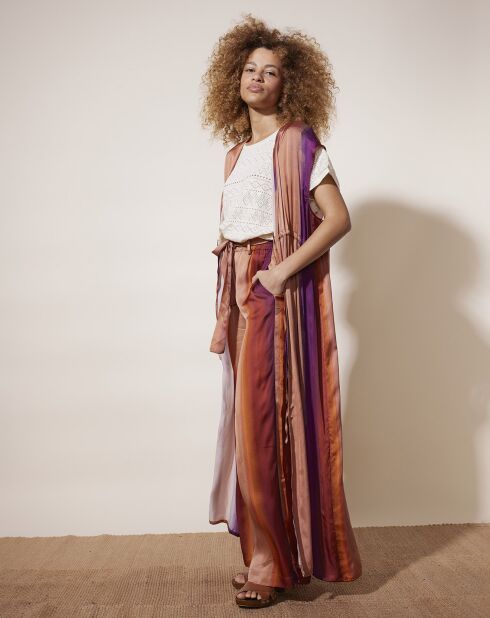 Gilet sans manches Pupille rayé multicolore
