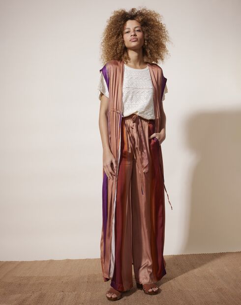 Gilet sans manches Pupille rayé multicolore