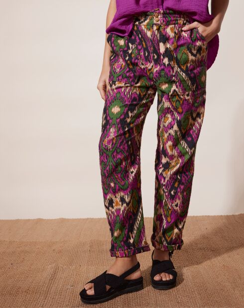Pantalon Sylvy imprimé multicolore