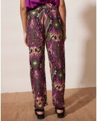 Pantalon Sylvy imprimé multicolore