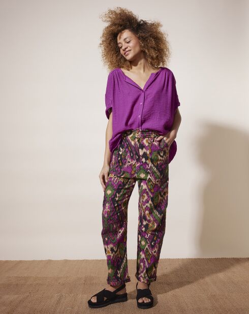 Pantalon Sylvy imprimé multicolore
