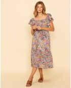 Robe Vouba imprimée bleue