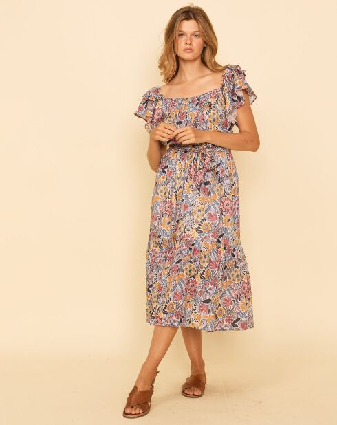 Robe Vouba imprimée bleue