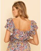 Robe Vouba imprimée bleue