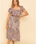 Robe Vouba imprimée bleue