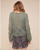 Pull loose en Laine & Mohair mélangés Yeepi amande